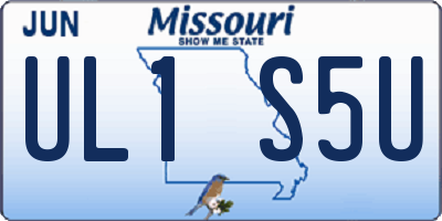 MO license plate UL1S5U