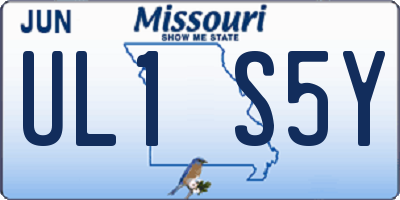 MO license plate UL1S5Y