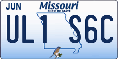 MO license plate UL1S6C