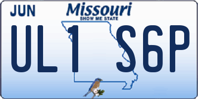 MO license plate UL1S6P