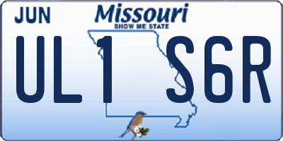 MO license plate UL1S6R