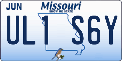 MO license plate UL1S6Y