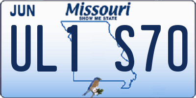 MO license plate UL1S7O