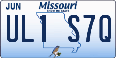 MO license plate UL1S7Q