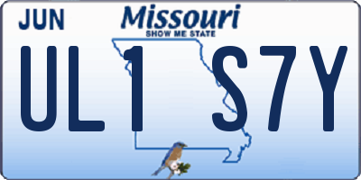 MO license plate UL1S7Y