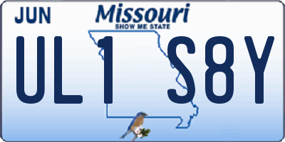 MO license plate UL1S8Y