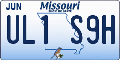 MO license plate UL1S9H