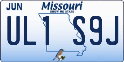 MO license plate UL1S9J