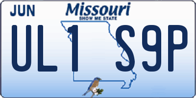 MO license plate UL1S9P