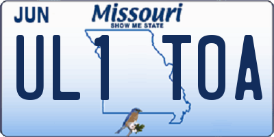 MO license plate UL1T0A