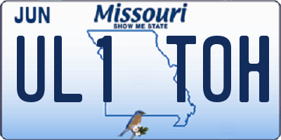 MO license plate UL1T0H
