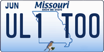 MO license plate UL1T0O