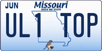 MO license plate UL1T0P