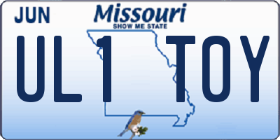 MO license plate UL1T0Y