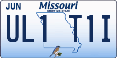 MO license plate UL1T1I