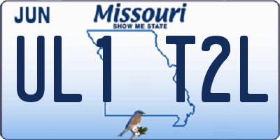 MO license plate UL1T2L
