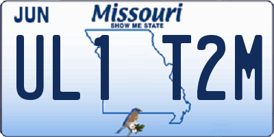 MO license plate UL1T2M