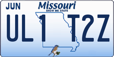 MO license plate UL1T2Z