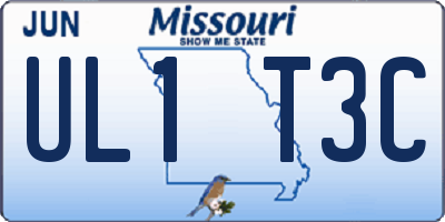 MO license plate UL1T3C