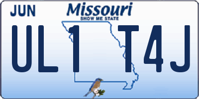 MO license plate UL1T4J