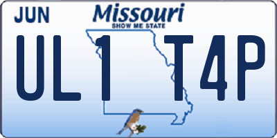 MO license plate UL1T4P