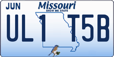 MO license plate UL1T5B