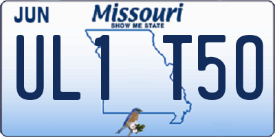 MO license plate UL1T5O