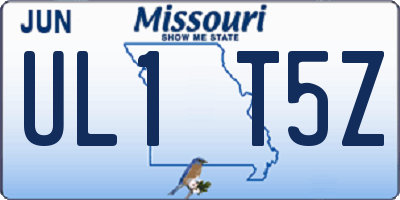 MO license plate UL1T5Z