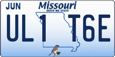 MO license plate UL1T6E