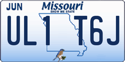 MO license plate UL1T6J