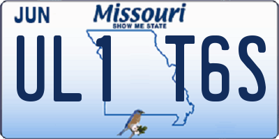 MO license plate UL1T6S