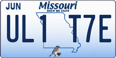 MO license plate UL1T7E
