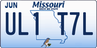 MO license plate UL1T7L