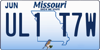 MO license plate UL1T7W