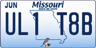 MO license plate UL1T8B