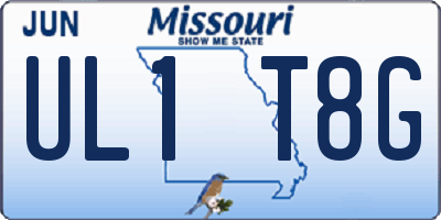 MO license plate UL1T8G