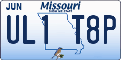 MO license plate UL1T8P