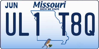 MO license plate UL1T8Q