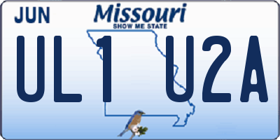 MO license plate UL1U2A