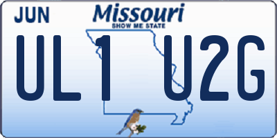 MO license plate UL1U2G