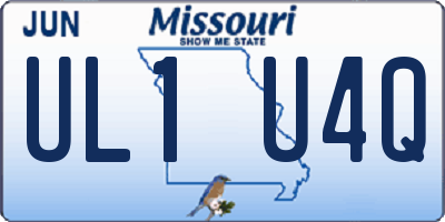 MO license plate UL1U4Q