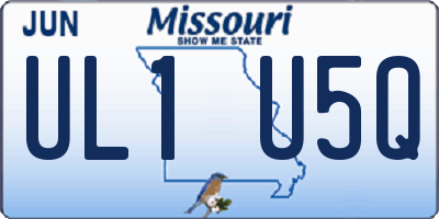 MO license plate UL1U5Q