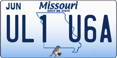 MO license plate UL1U6A