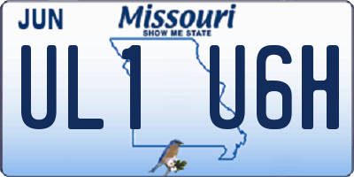MO license plate UL1U6H