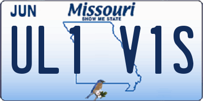 MO license plate UL1V1S