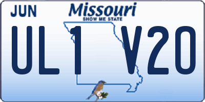 MO license plate UL1V2O