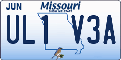MO license plate UL1V3A