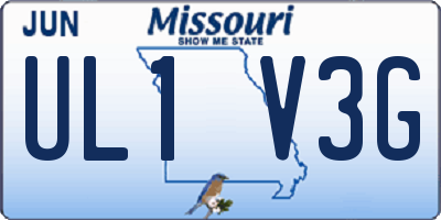 MO license plate UL1V3G