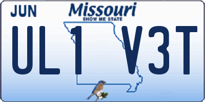 MO license plate UL1V3T