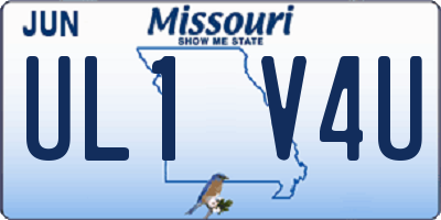 MO license plate UL1V4U